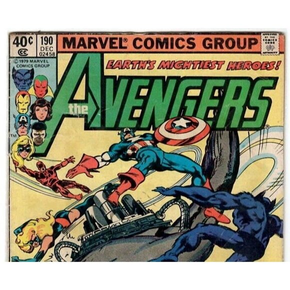 Comic Book #190 December Marvel Comic Group The Avengers Earths Mightiest Heroes - Picture 3 of 10
